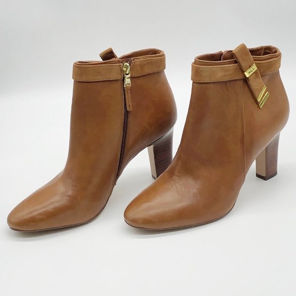 Lauren Ralph Lauren Shoes - Lauren Ralph Lauren caramel colored leather Brin ankle boots with 3-4" heel